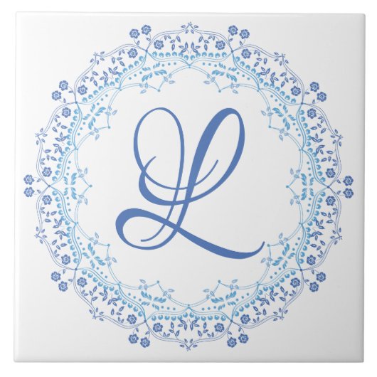 青曼荼羅セラミックタイル タイル (正面)