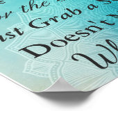 青曼荼羅結婚の座席ポスタエレガントー ポスター (角)