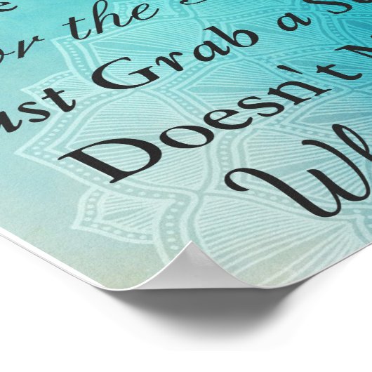 青曼荼羅結婚の座席ポスタエレガントー ポスター (角)