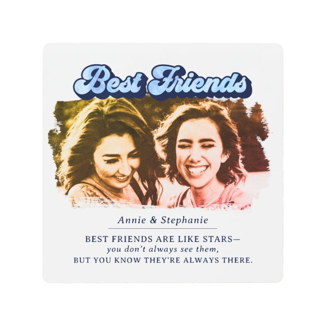 青最高の友の写真 メタルプリント (正面)