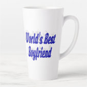 青最高の文字の彼氏 カフェラテマグ (右)