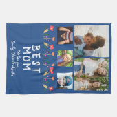 青最高の母花5 Photo Collage Keepsake キッチンタオル (横)