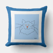 青最高の猫 クッション (正面)