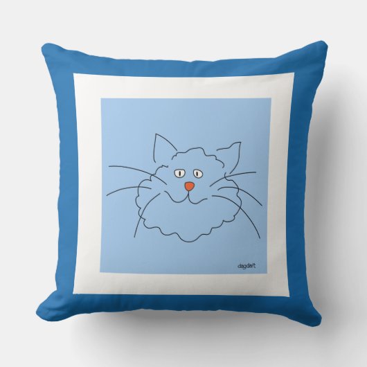 青最高の猫 クッション (正面)