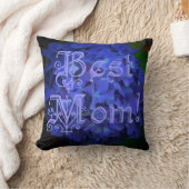 青最高の花の背景の母 クッション (ブランケット)