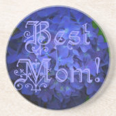 青最高の花の背景の母 コースター (正面)