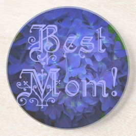 青最高の花の背景の母 コースター