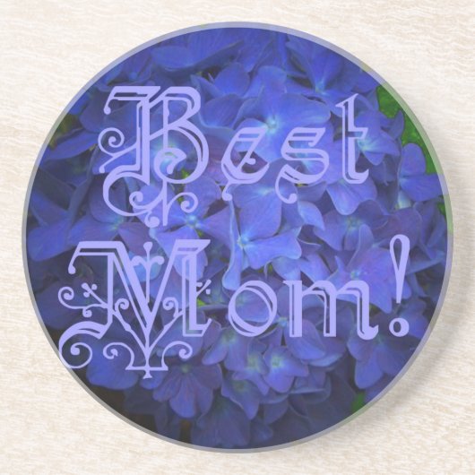 青最高の花の背景の母 コースター (正面)