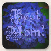 青最高の花の背景の母 コースター (正面)