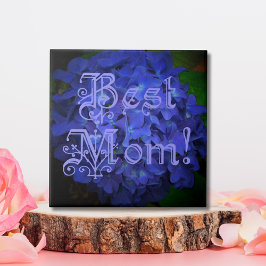 青最高の花の背景の母 タイル