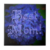 青最高の花の背景の母 タイル (正面)