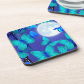 青月に照らされた空の深いと蛾 コースター (左側)