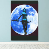 青月の戦士 キャンバスプリント (インサイチュ (ウッドフロア))