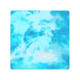 青月芸術的夜空 メタルプリント