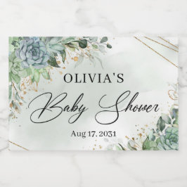 青木ユーカリの金ゴールド枠を多肉化する スパークリングワインラベル