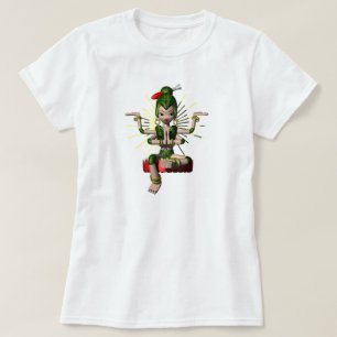 青木物。ブッダ3D破壊飛翔体仏像三次元 Tシャツ