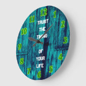 青木素朴製引用文ビーチ ラージ壁時計 (傾斜)