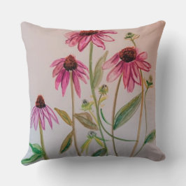 青木花と円錐花 クッション