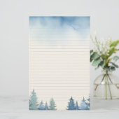 青松が並んだ 便箋 (スタンド正面)