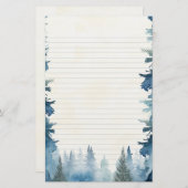 青松が文房具を並べた 便箋 (正面/裏面)