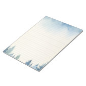 青松の木がメモ帳に並ぶ ノートパッド (アングル)