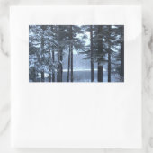 青松の木 – - 長方形シール (バッグ)