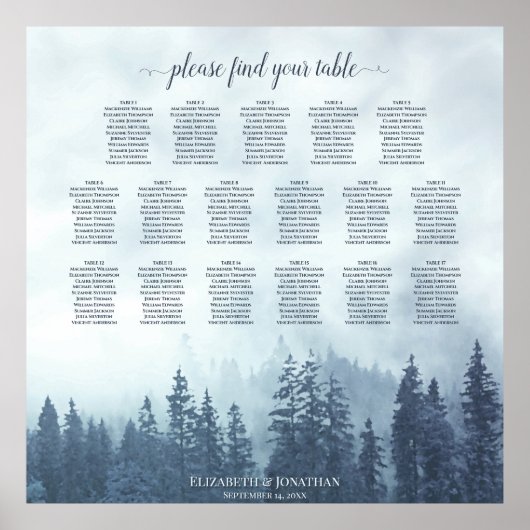 青松の森の結婚座席表17 ポスター