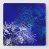 青松の模様の壁時計 スクエア壁時計 (正面)