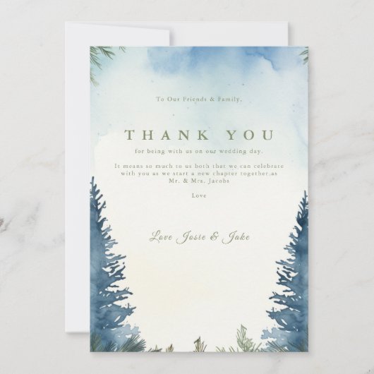 青松結婚松の感謝してい表 サンキューカード (正面)