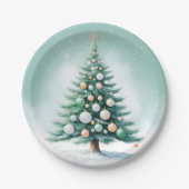 青松 | シルバーグリーンオレンジ ペーパープレート (正面)