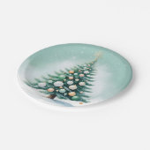 青松 | シルバーグリーンオレンジ ペーパープレート (アングル)