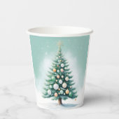 青松 | シルバーグリーンオレンジ 紙コップ (裏面)