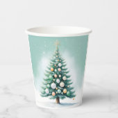 青松 | シルバーグリーンオレンジ 紙コップ (正面)