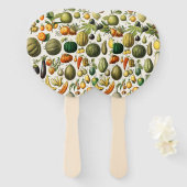 青果物陶磁器タイル ハンドファン (正面&裏面)