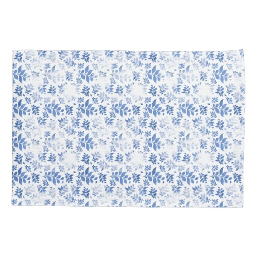 青柳と白柳の葉の格子模様 枕カバー (裏面)