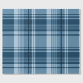 青格子模様ラッピング紙 ラッピングペーパー (フラット)