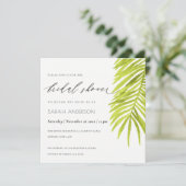青椰子葉水彩ブライダルシャワー 招待状 (スタンド正面)