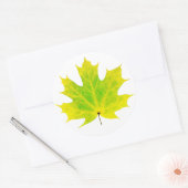 青楓の葉 ラウンドシール (封筒)