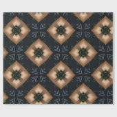 青模様ギフト包装紙 ラッピングペーパー (フラット)