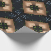 青模様ギフト包装紙 ラッピングペーパー (角)