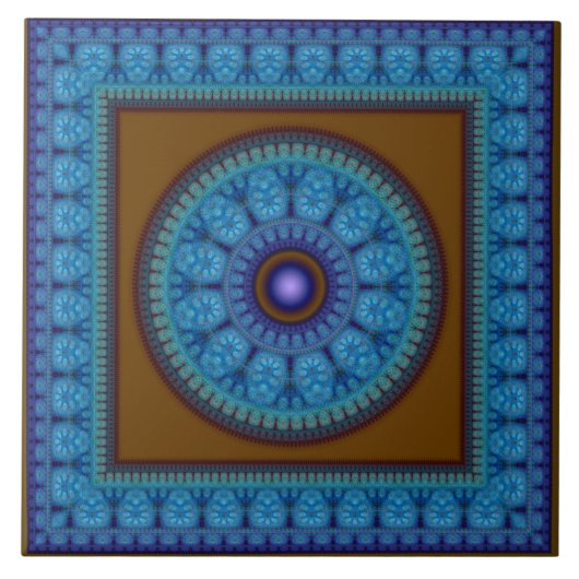 青模様 タイル (正面)