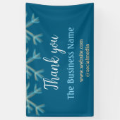 青橙の雪の結晶で貴社の名前をクリスマス仕様に 横断幕 (縦)