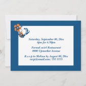 青橙エンゲージメントアニバーサリー カスタム 招待状 (裏面)