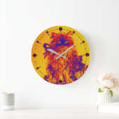 青橙黄色の子猫、子猫、バラ ラージ壁時計 (ホーム)