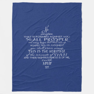 青武器のダビデの星無し フリースブランケット