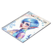 青毛小妖精や小人魔法氷雪林 ノートブック (左側)