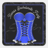 青気のあるそぶりをしたコルセット スクエアシール (正面)