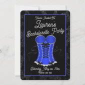 青気のあるそぶりをしたコルセット 招待状 (正面)