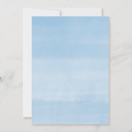 青気球のかわいいゾウの赤ちゃんシャワーだよ 招待状 (裏面)