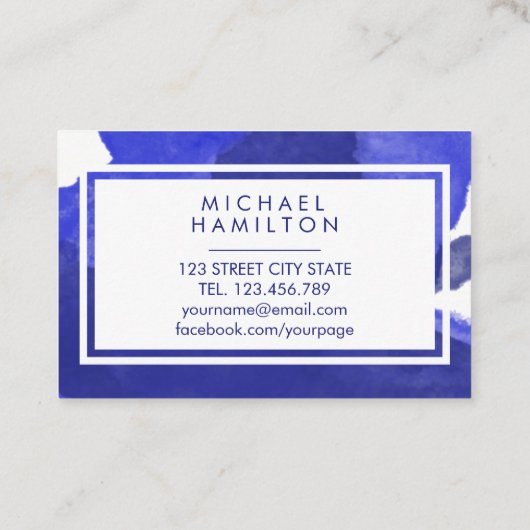 青水モダン色飛沫 名刺 (裏面)